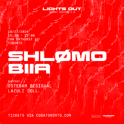 SHLØMO x BIIA | LIGHTS OUT SUNDAY SESSION
