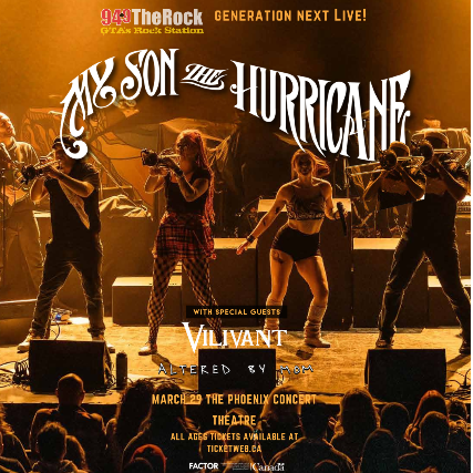 94.9 The Rock Presents GEN NEXT LIVE with My Son The Hurricane