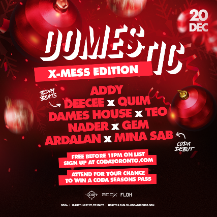Guaranteed Entry: DOMESTIC X-Mess
